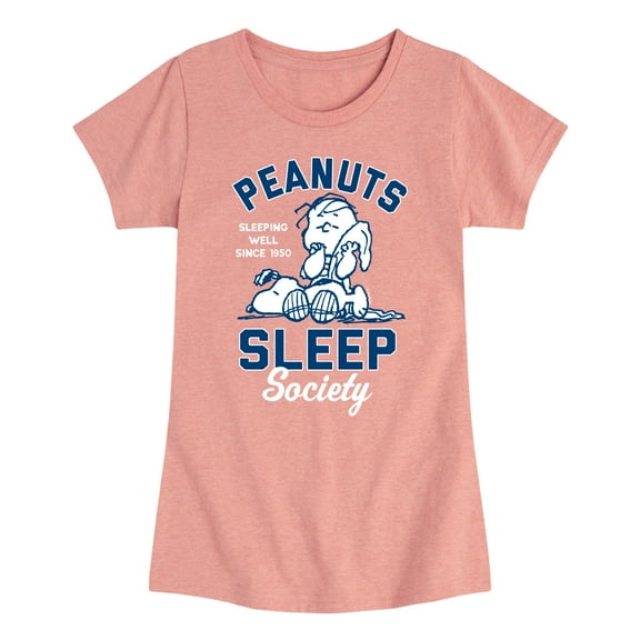 Peanuts - Peanuts Sleep Society - Toddler & Youth Girls Short Sleeve Graphic T-Shirt