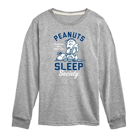 Peanuts - Peanuts Sleep Society - Toddler & Youth Long Sleeve Graphic T-Shirt