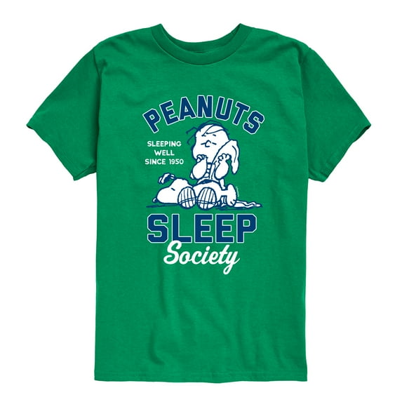 Peanuts - Peanuts Sleep Society - Toddler & Youth Short Sleeve Graphic T-Shirt