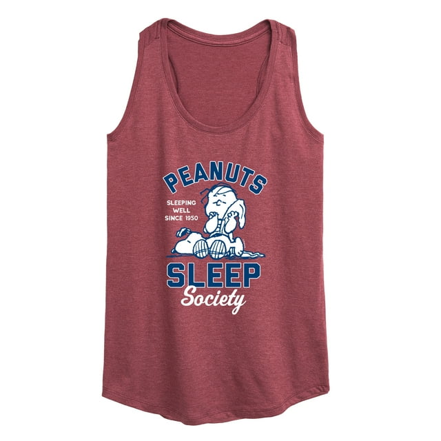 Peanuts - Peanuts Sleep Society - Women's Racerback Tank Top - Walmart.com