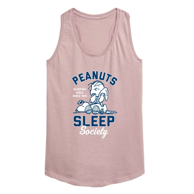 Peanuts - Peanuts Sleep Society - Women's Racerback Tank Top - Walmart.com