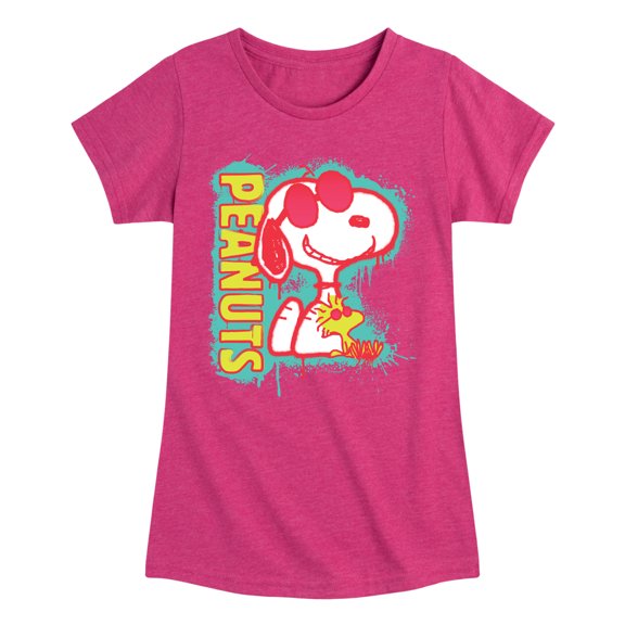 Peanuts - Peanuts Snoopy Woodstock  - Toddler And Youth Girls Short Sleeve Graphic T-Shirt