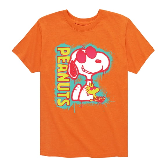 Peanuts - Peanuts Snoopy Woodstock - Toddler And Youth Short Sleeve Graphic T-Shirt