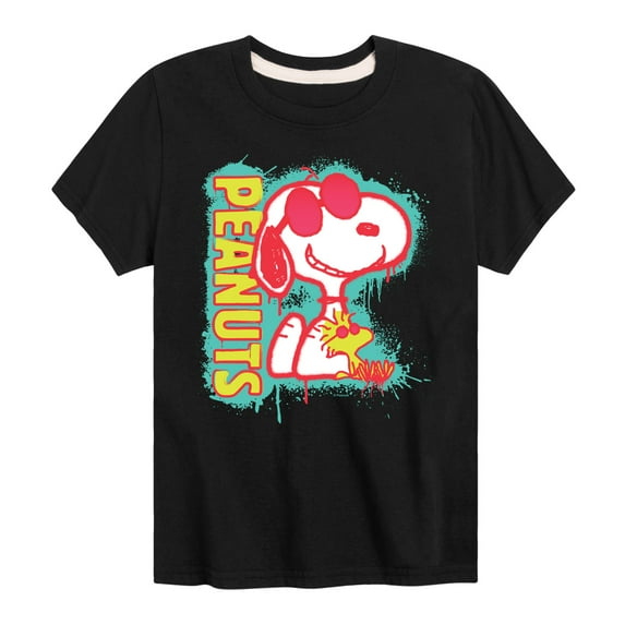 Peanuts - Peanuts Snoopy Woodstock - Toddler And Youth Short Sleeve Graphic T-Shirt