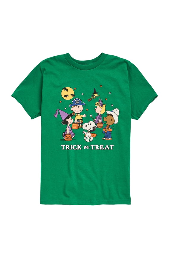 - Peanuts Trick or Treat - Youth Boys Short Sleeve Graphic T-Shirt