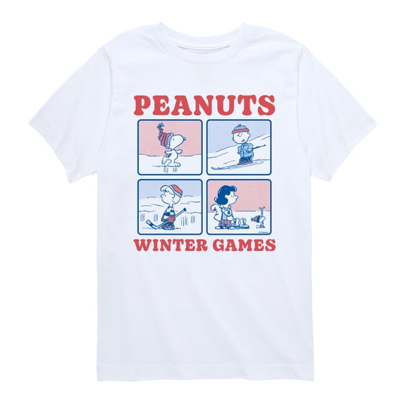 Peanuts - Peanuts Winter Games - Youth Short Sleeve Graphic T-Shirt