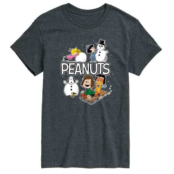 Peanuts - Peanuts Winter Stickers - Men's Short Sleeve Graphic T-Shirt