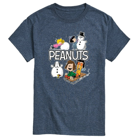 Peanuts - Peanuts Winter Stickers - Men's Short Sleeve Graphic T-Shirt