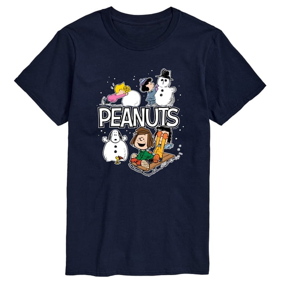 Peanuts - Peanuts Winter Stickers - Men's Short Sleeve Graphic T-Shirt