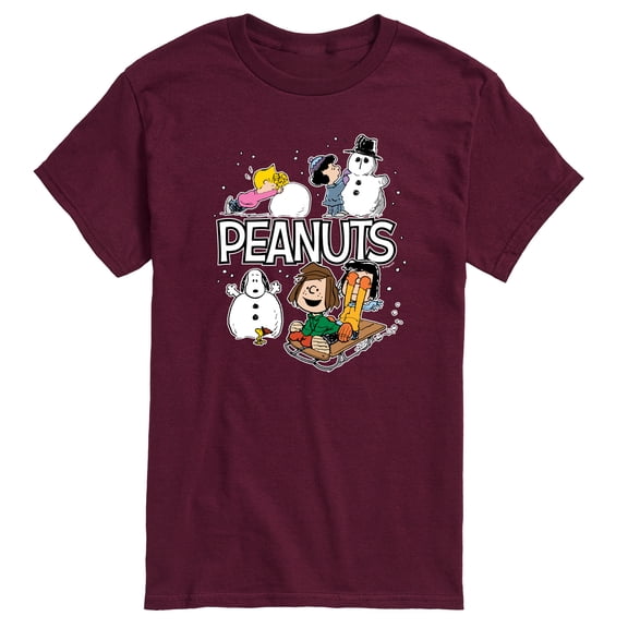 Peanuts - Peanuts Winter Stickers - Men's Short Sleeve Graphic T-Shirt