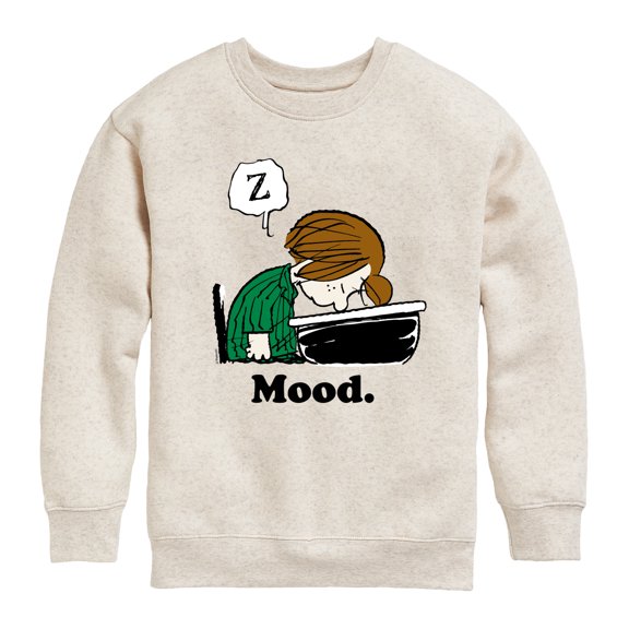 Peanuts - Peppermint Patty Mood - Toddler & Youth Crewneck Fleece Sweatshirt