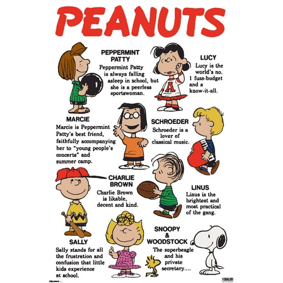 Peanuts: Persistence - Group Wall Poster, 14.725" x 22.375"