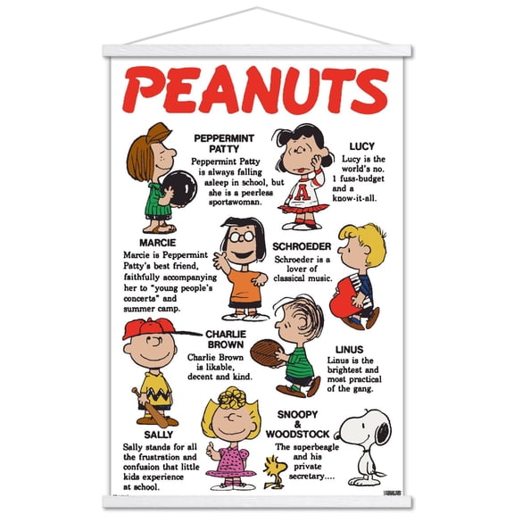 Peanuts: Persistence - Group Wall Poster with Magnetic Frame, 22.375" x 34"