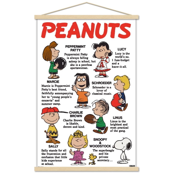 Peanuts: Persistence - Group Wall Poster with Magnetic Frame, 22.375" x 34"
