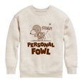 thumbnail image 1 of Peanuts - Personal Fowl Graphic Long Sleeve Fleece Sweatshirt, 1 of 5