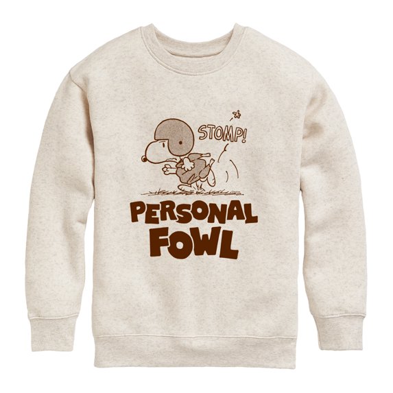 Peanuts - Personal Fowl Graphic Long Sleeve Fleece Sweatshirt