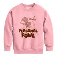 thumbnail image 1 of Peanuts - Personal Fowl Graphic Long Sleeve Fleece Sweatshirt, 1 of 4