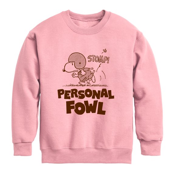 Peanuts - Personal Fowl Graphic Long Sleeve Fleece Sweatshirt