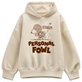 thumbnail image 1 of Peanuts - Personal Fowl Women's Oversized Fleece Hoodie Sweatshirt, 1 of 4