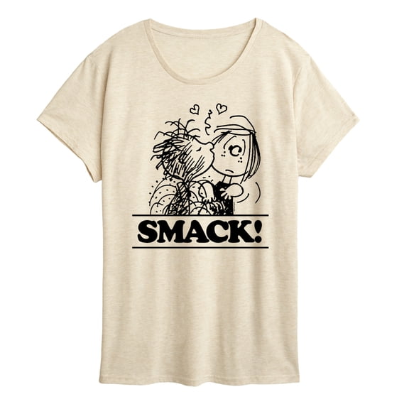 Peanuts - Pigpen Peppermint Patty Smack - Women's Short Sleeve Graphic T-Shirt