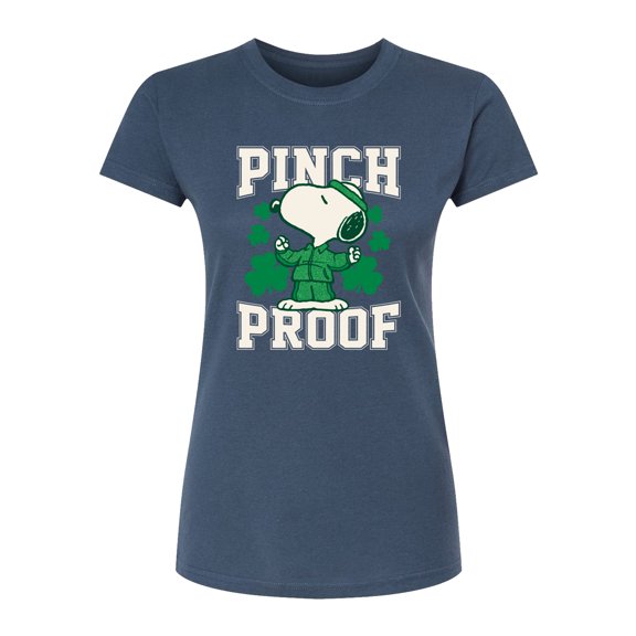 Peanuts - Pinch Proof Snoopy - Juniors Fitted Graphic T-Shirt