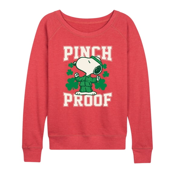 Peanuts - Pinch Proof Snoopy - Women's French Terry Long Sleeve Pullover