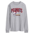 thumbnail image 1 of Peanuts - Plaid Snoopy & Woodstock Men's Long Sleeve Graphic T-Shirt, 1 of 5