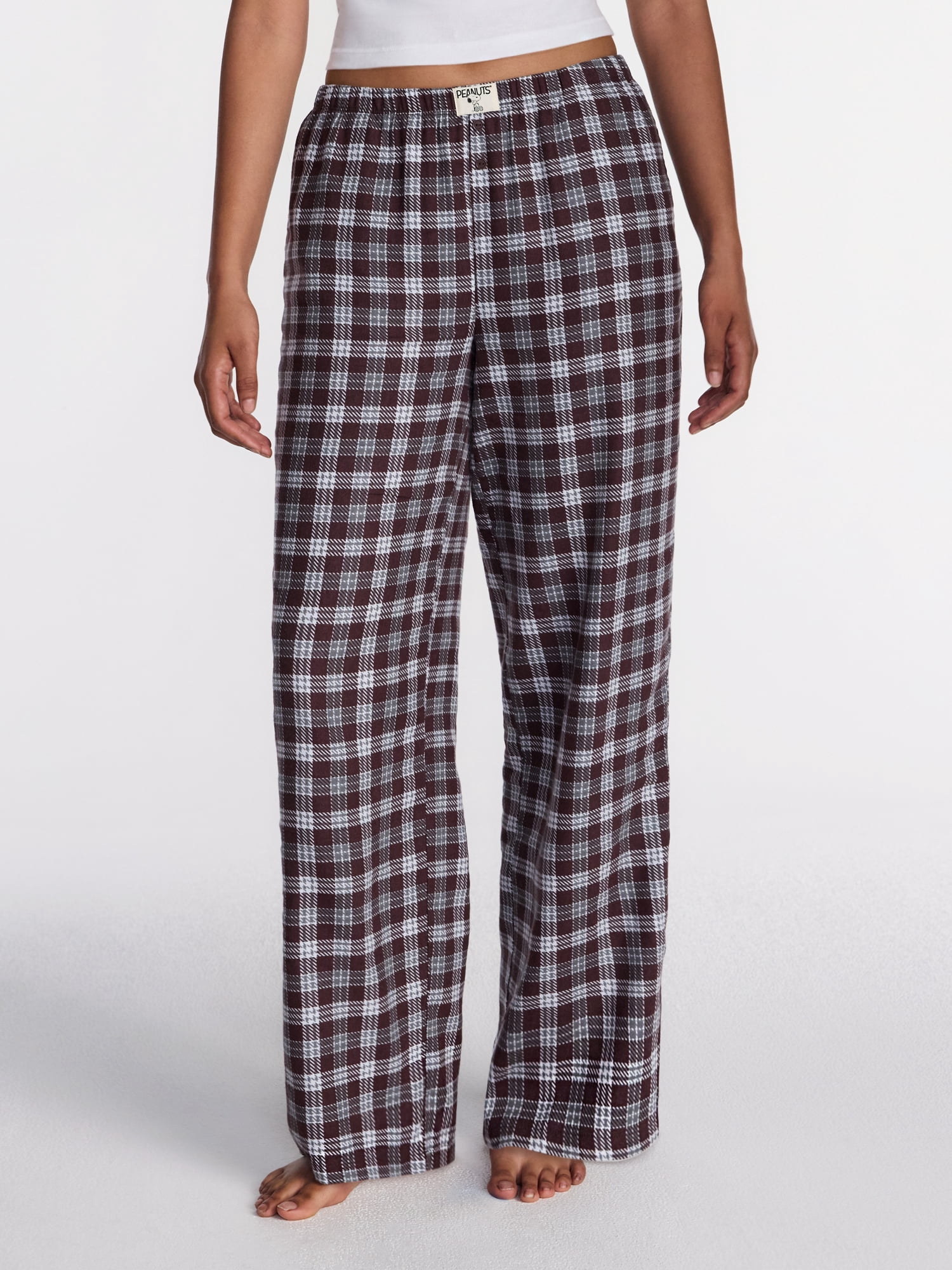 Peanuts Women's and Women's Plus Plaid Sleep Pants, Sizes XS-3X