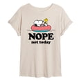 thumbnail image 1 of Peanuts - Pool Nope Not Today - Juniors Oversized Graphic T-Shirt, 1 of 5