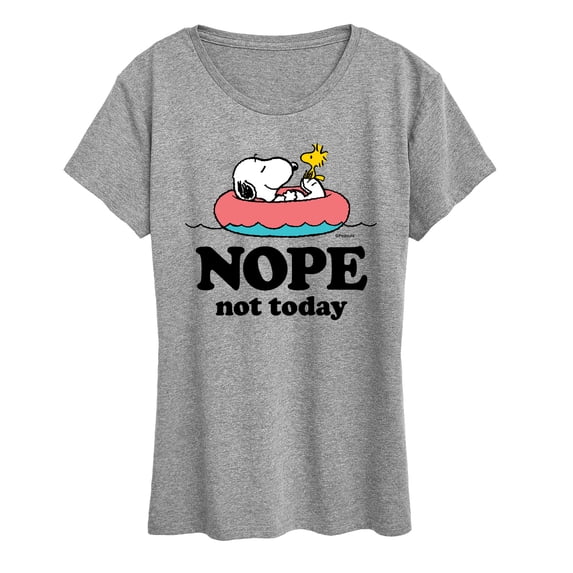 Peanuts - Pool Nope Not Today - Women's Short Sleeve Graphic T-Shirt