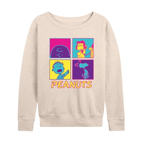 Peanuts - Pop Grid - Women's French Terry Long Sleeve Shirt