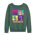 thumbnail image 1 of Peanuts - Pop Grid - Women's French Terry Long Sleeve Shirt, 1 of 5