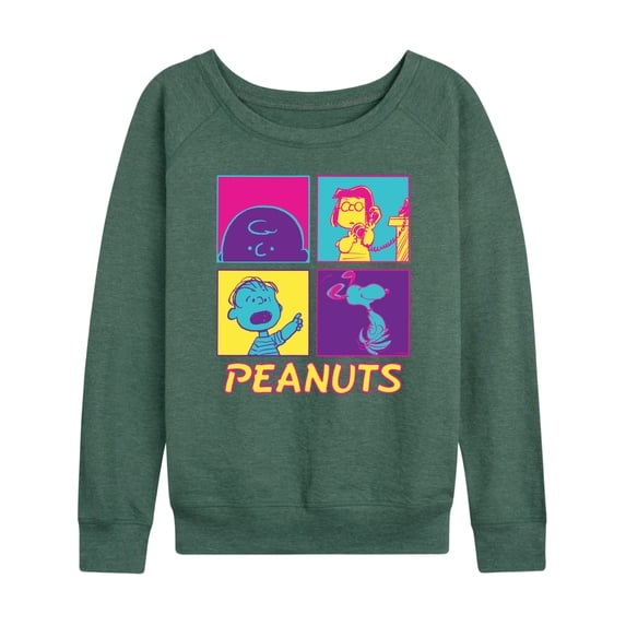 Peanuts - Pop Grid - Women's French Terry Long Sleeve Shirt