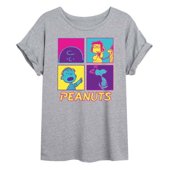 Peanuts - Pop Grid - Women's Oversized Graphic T-Shirt