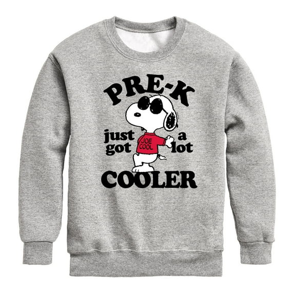 Peanuts - Pre-K Just Got Cooler - Toddler And Youth Crewneck Fleece Sweatshirt