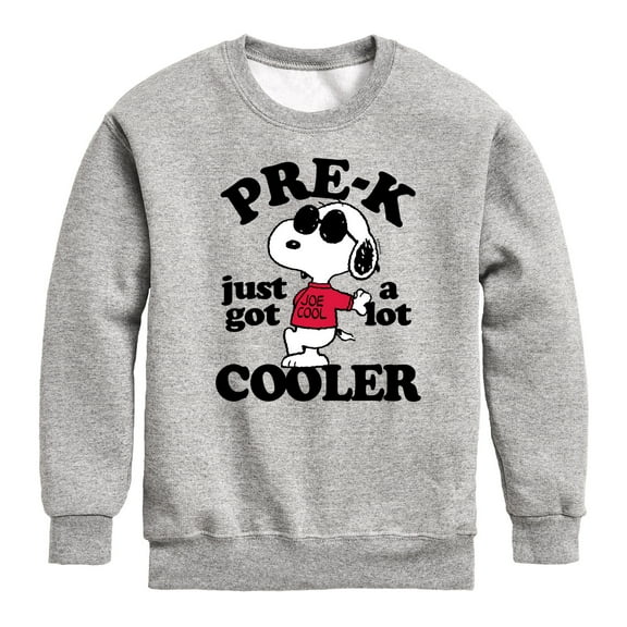 Peanuts - Pre-K Just Got Cooler - Toddler And Youth Crewneck Fleece Sweatshirt