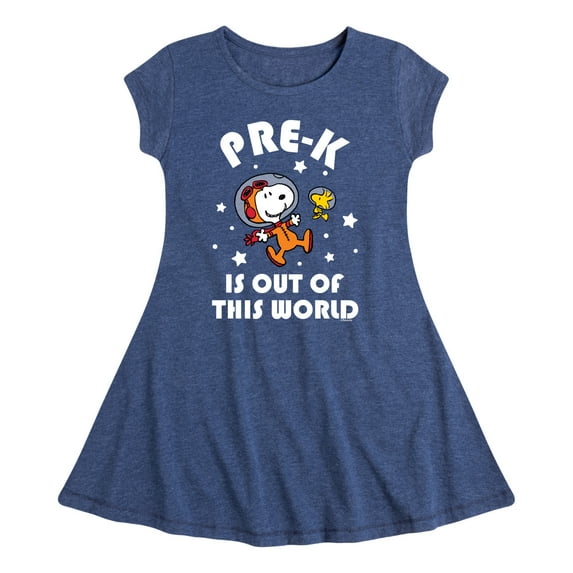 Peanuts - Pre-K Just Got Cooler - Toddler And Youth Girls Fit And Flare Dress