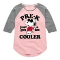 thumbnail image 1 of Peanuts - Pre-K Just Got Cooler - Toddler And Youth Girls Raglan Graphic T-Shirt, 1 of 5