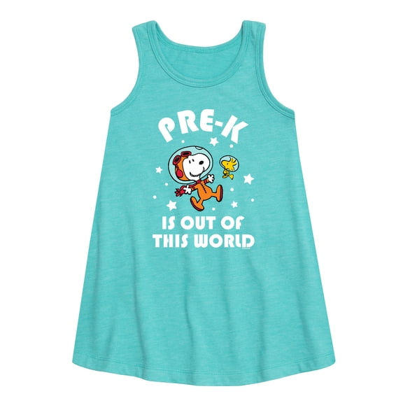 Peanuts - Pre-K Out Of This World - Back to School - Toddler and Youth Girls A-line Dress