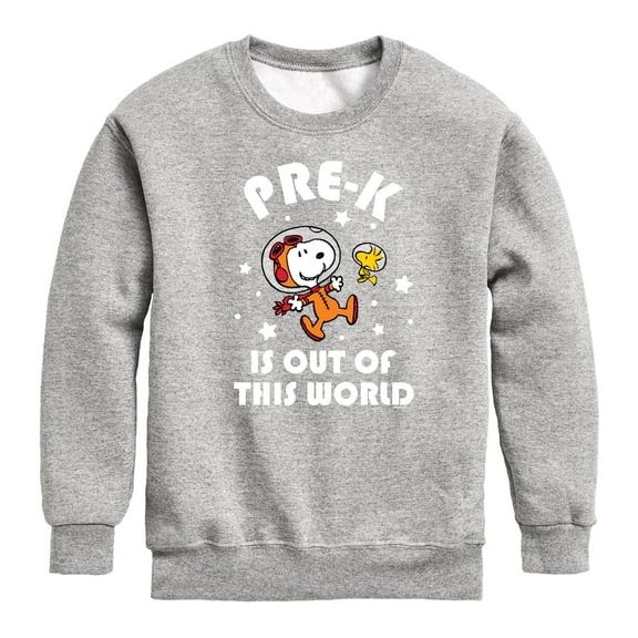 Peanuts - Pre-K Out Of This World - Toddler And Youth Crewneck Fleece Sweatshirt