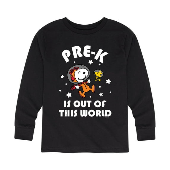 Peanuts - Pre K is Out of This World - Toddler And Youth Long Sleeve Graphic T-Shirt