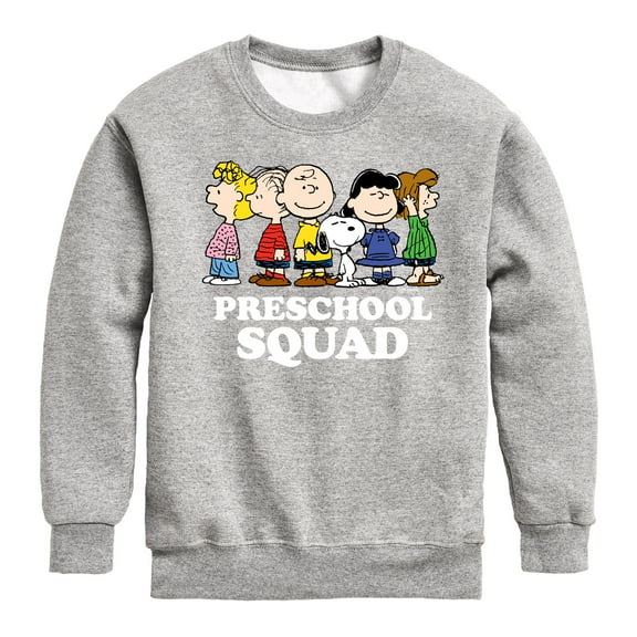 Peanuts - Preschool Squad - Toddler And Youth Crewneck Fleece Sweatshirt