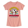 thumbnail image 1 of Peanuts - Preschooler By Day - Toddler And Youth Girls Short Sleeve Graphic T-Shirt, 1 of 6