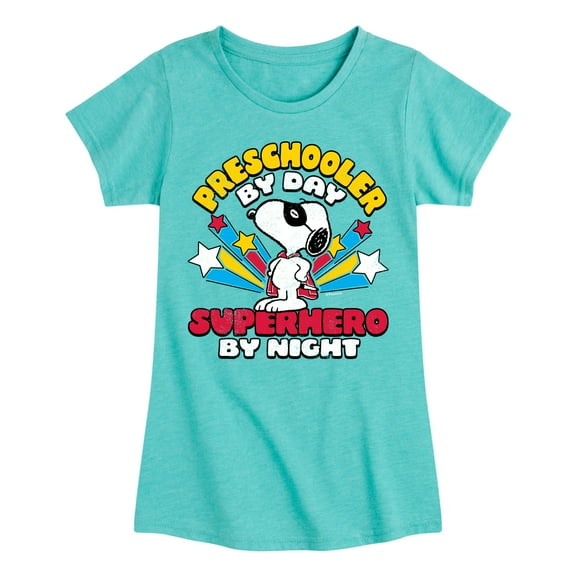 Peanuts - Preschooler By Day - Toddler And Youth Girls Short Sleeve Graphic T-Shirt