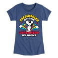 thumbnail image 1 of Peanuts - Preschooler By Day - Toddler And Youth Girls Short Sleeve Graphic T-Shirt, 1 of 6