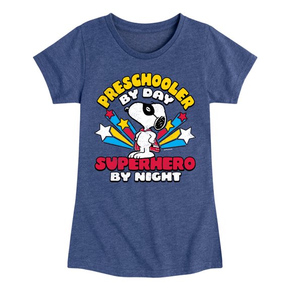 Peanuts - Preschooler By Day - Toddler And Youth Girls Short Sleeve Graphic T-Shirt
