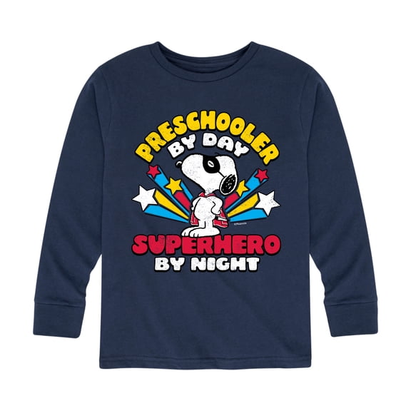 Peanuts - Preschooler By Day - Toddler And Youth Long Sleeve Graphic T-Shirt
