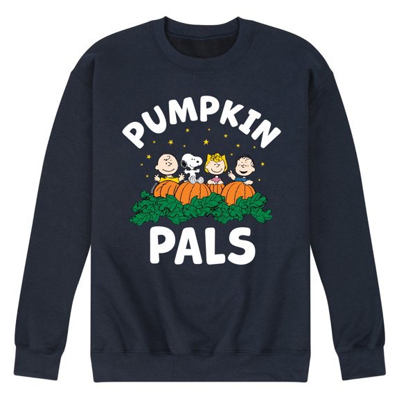 Peanuts - Pumpkin Pals - Men's Crew Neck Fleece Pullover