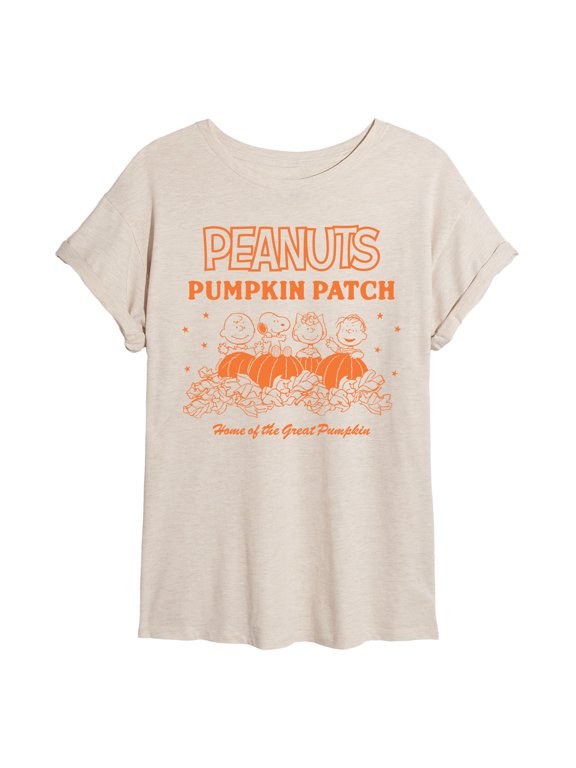 - Pumpkin Patch - Juniors Oversized Graphic T-Shirt