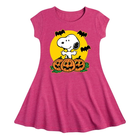 Peanuts - Pumpkin Patch - Toddler And Youth Girls Fit And Flare Dress